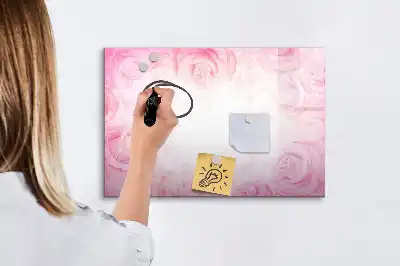 Popisovatelná magnetická tabule obrázek s motivem abstrakce růží