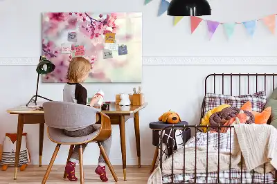 Popisovatelná magnetická tabule s motivem jarních květin