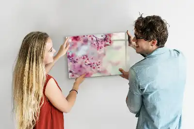 Popisovatelná magnetická tabule s motivem jarních květin