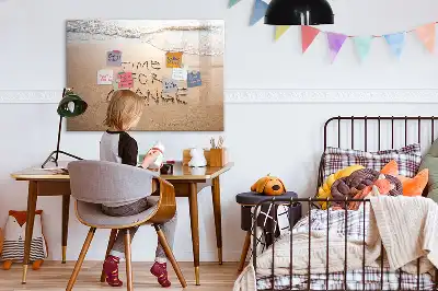 Popisovatelná magnetická tabule s motivem citátu na pláži