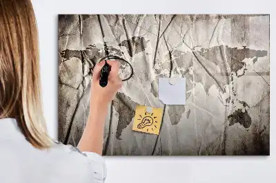 Magnetická kreslící tabule se vzorem mapy světa