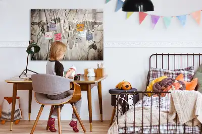 Magnetická kreslící tabule se vzorem mapy světa