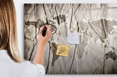 Magnetická kreslící tabule se vzorem mapy světa