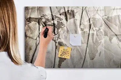 Magnetická kreslící tabule se vzorem mapy světa