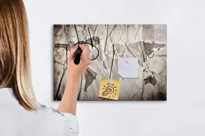 Magnetická kreslící tabule se vzorem mapy světa