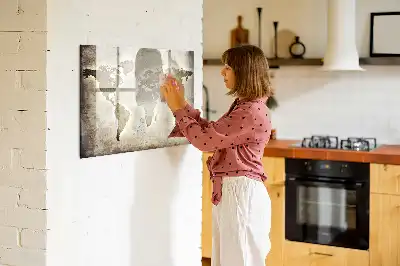 Mapa světa popisovatelná magnetická tabule