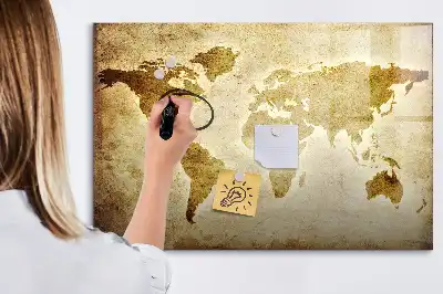 Magnetická kreslící tabule se vzorem staré mapy světa