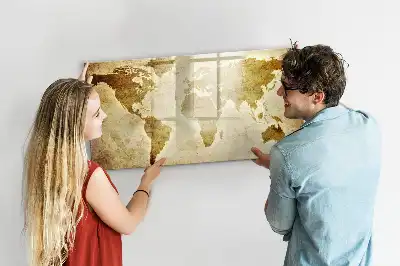 Magnetická kreslící tabule se vzorem staré mapy světa