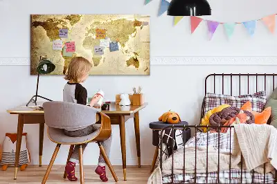 Magnetická kreslící tabule se vzorem staré mapy světa