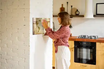 Magnetická kreslící tabule se vzorem staré mapy světa