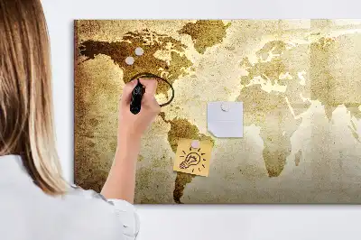 Magnetická kreslící tabule se vzorem staré mapy světa