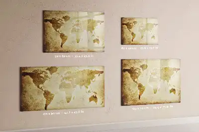 Magnetická kreslící tabule se vzorem staré mapy světa