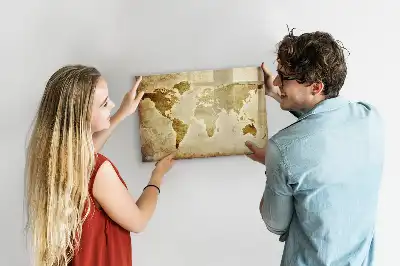 Magnetická kreslící tabule se vzorem staré mapy světa