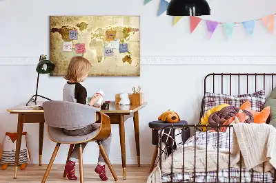 Magnetická kreslící tabule se vzorem staré mapy světa