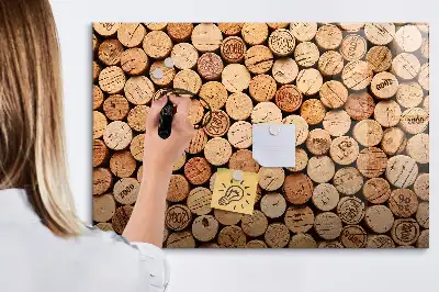 Dřevěné vinné zátky magnetická kreslící tabule