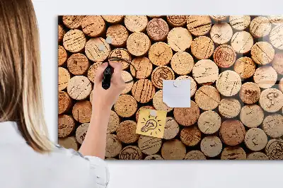 Dřevěné vinné zátky magnetická kreslící tabule