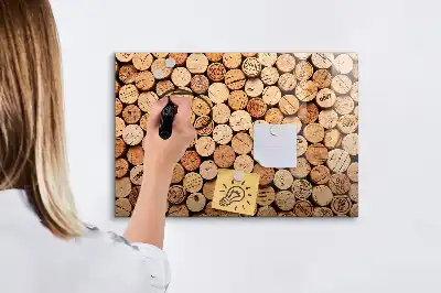 Dřevěné vinné zátky magnetická kreslící tabule