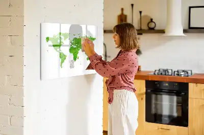 Popisovatelná magnetická tabule s motivem mapy ze zelené trávy