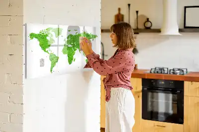 Popisovatelná magnetická tabule s motivem mapy ze zelené trávy