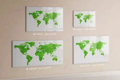 Popisovatelná magnetická tabule s motivem mapy ze zelené trávy