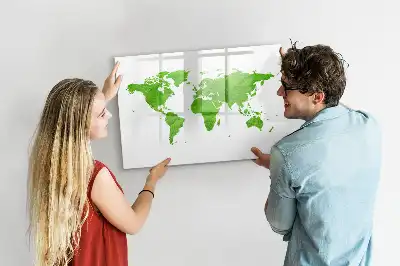 Popisovatelná magnetická tabule s motivem mapy ze zelené trávy