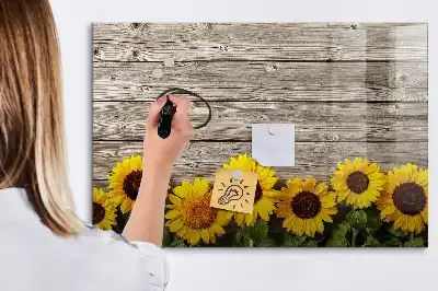 Popisovatelná magnetická tabule se vzorem slunečnice
