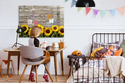 Popisovatelná magnetická tabule se vzorem slunečnice