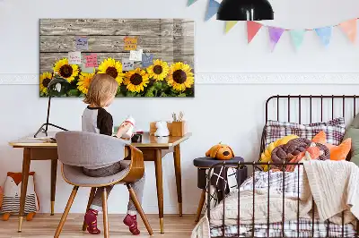Popisovatelná magnetická tabule se vzorem slunečnice