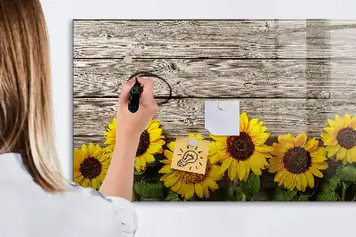 Popisovatelná magnetická tabule se vzorem slunečnice