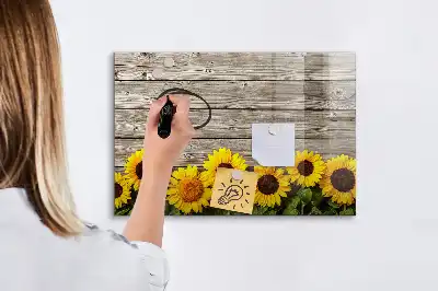 Popisovatelná magnetická tabule se vzorem slunečnice