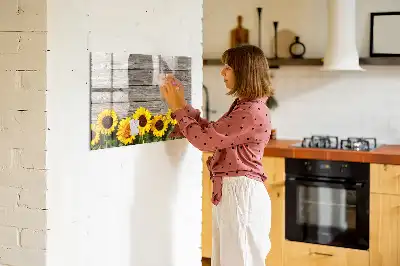 Popisovatelná magnetická tabule se vzorem slunečnice