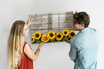 Popisovatelná magnetická tabule se vzorem slunečnice