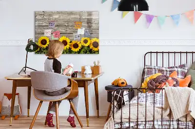 Popisovatelná magnetická tabule se vzorem slunečnice