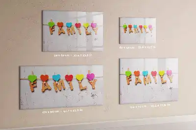 Magnetická kreslící tabule v designu nápisu Rodina
