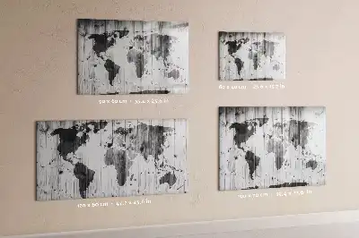 Mapa světa na dřevě popisovatelná magnetická tabule