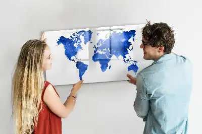 Magnetická kreslící tabule v motivu vesmírné mapy světa