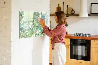 Popisovatelná magnetická tabule s motivem exotické listy