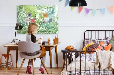 Popisovatelná magnetická tabule s motivem exotické listy
