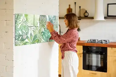 Popisovatelná magnetická tabule s motivem exotické listy