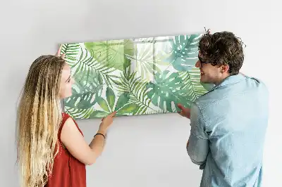 Popisovatelná magnetická tabule s motivem exotické listy