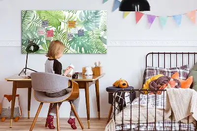Popisovatelná magnetická tabule s motivem exotické listy