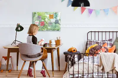 Popisovatelná magnetická tabule s motivem exotické listy