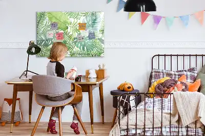 Popisovatelná magnetická tabule s motivem exotické listy