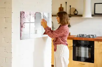 Popisovatelná magnetická tabule motivy jarních květin