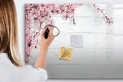 Popisovatelná magnetická tabule motivy jarních květin