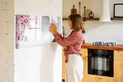 Popisovatelná magnetická tabule motivy jarních květin