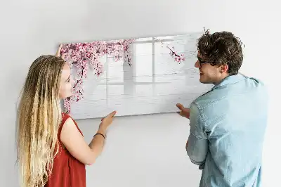 Popisovatelná magnetická tabule motivy jarních květin