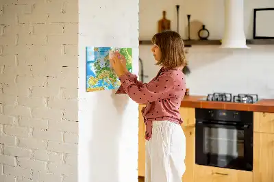 Geografická mapa světa popisovatelná magnetická tabule