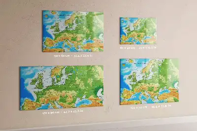 Geografická mapa světa popisovatelná magnetická tabule