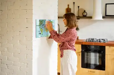 Magnetická kreslící tabule mapa světa se zvířaty